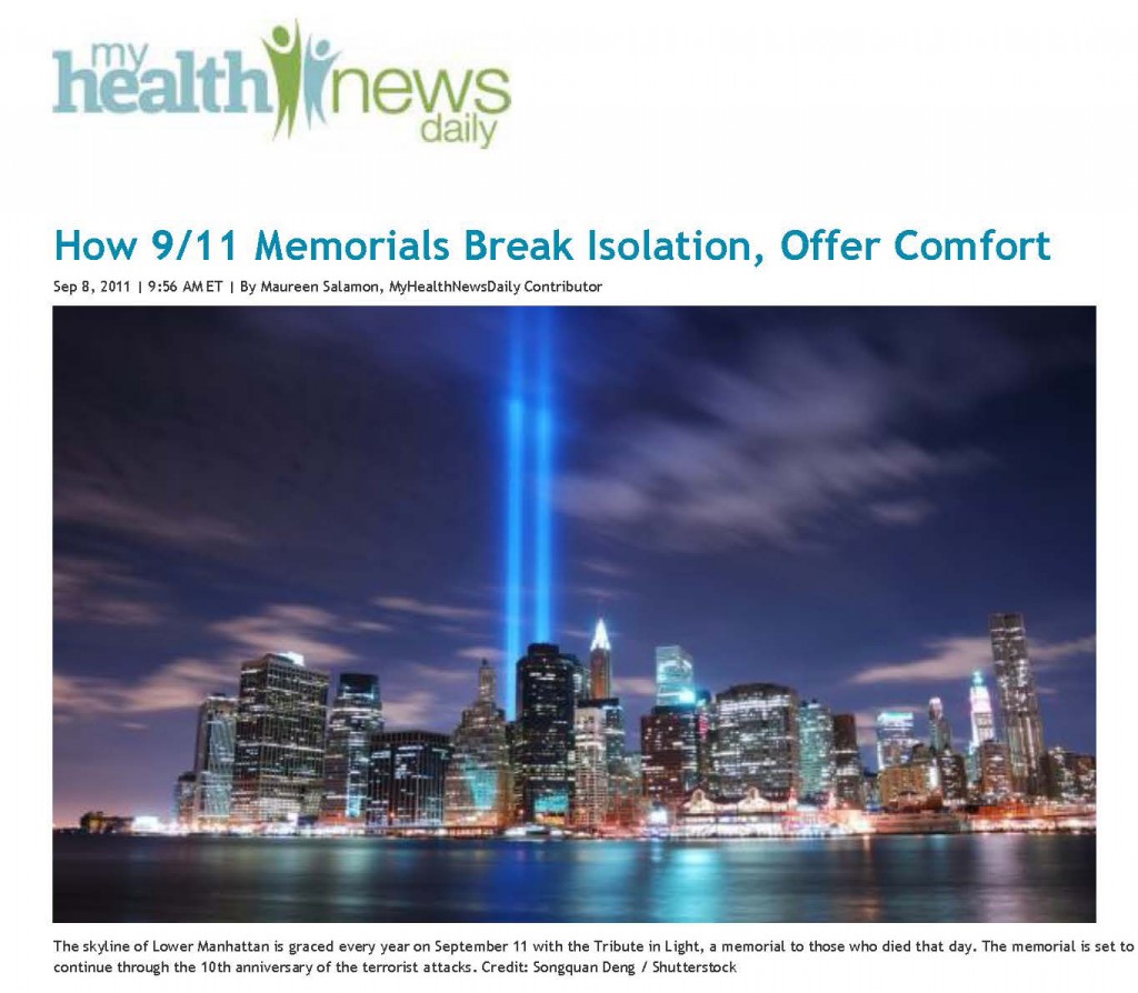 How 9/11 Memorials Break Isolation, Offer Comfort 